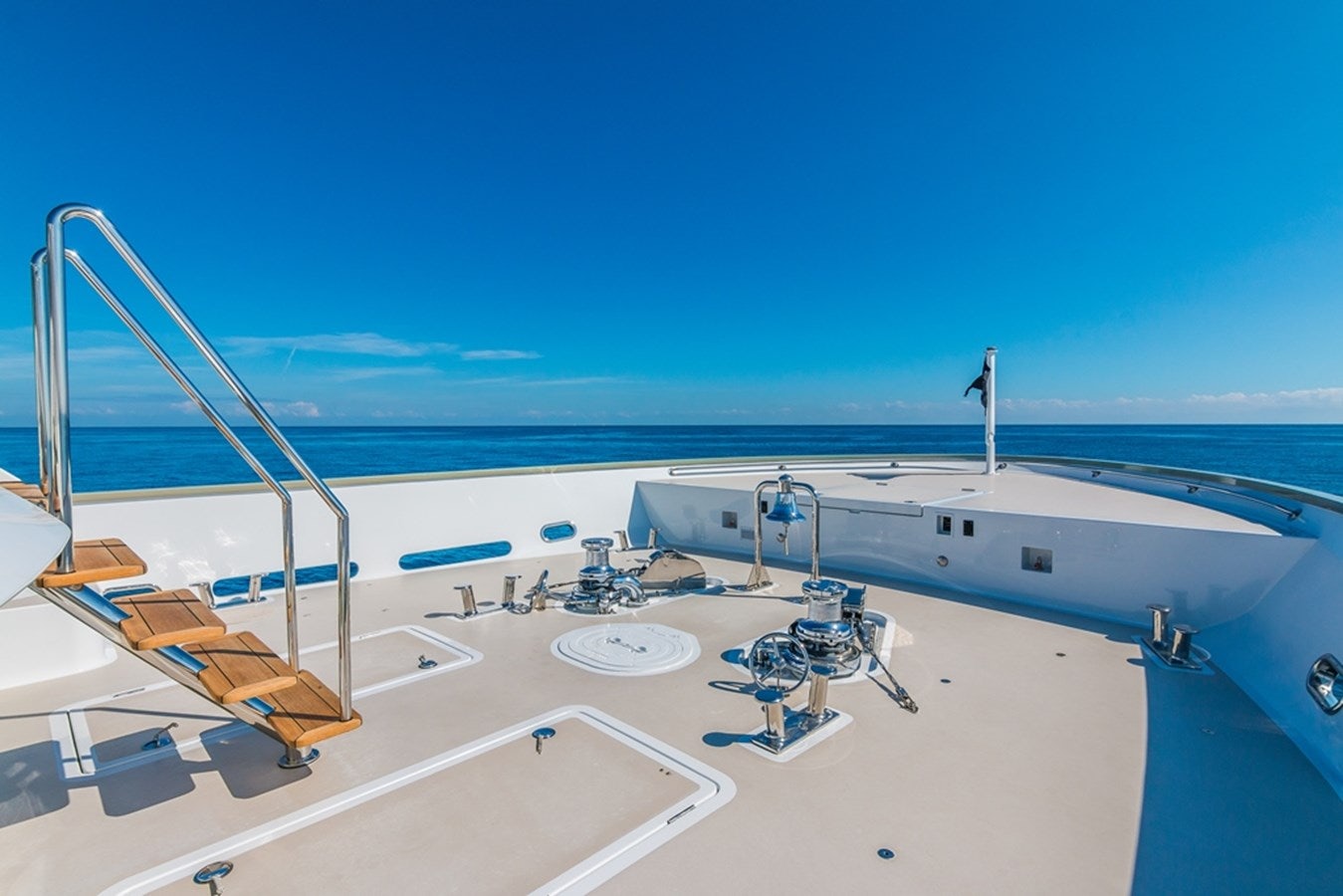 a deck of a boat on the water aboard SEA CLASS Yacht for Sale