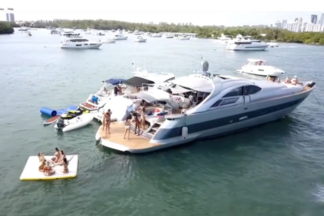 a boat with people on it aboard GHOST Yacht for Sale