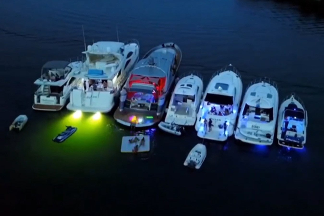 a group of small robot toys aboard GHOST Yacht for Sale