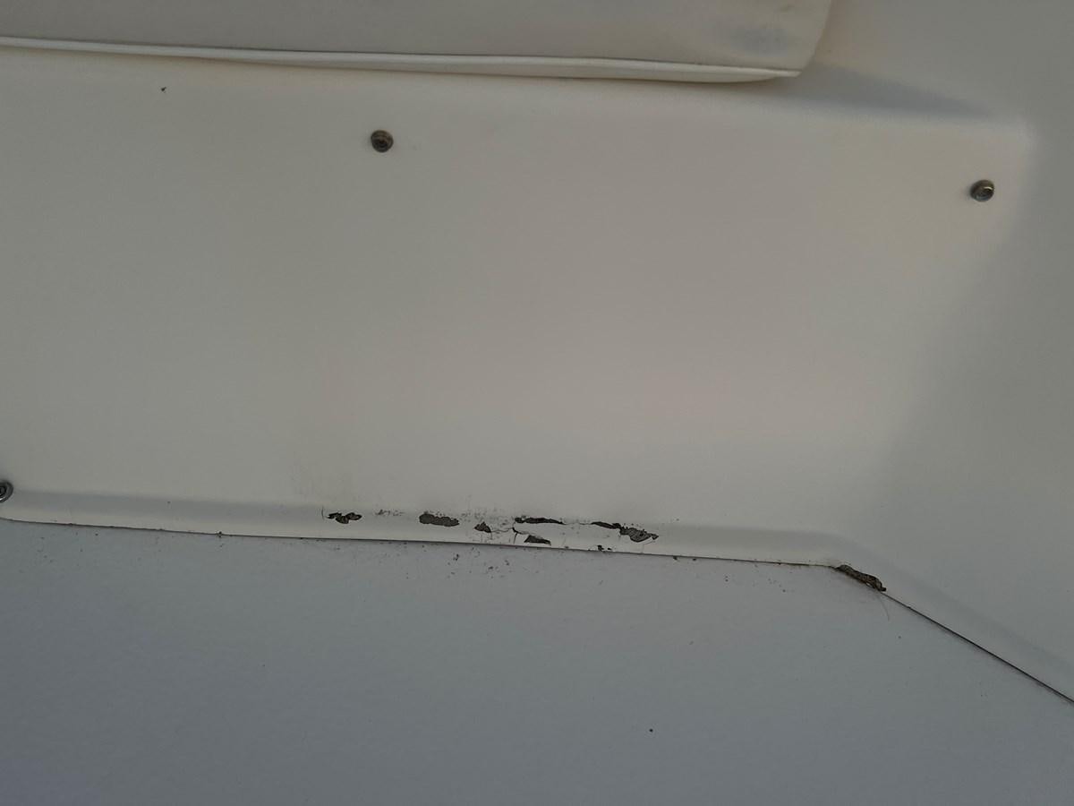 a white wall with black specks aboard 2007 STARDUST 19 X 86WB NLCG Yacht for Sale