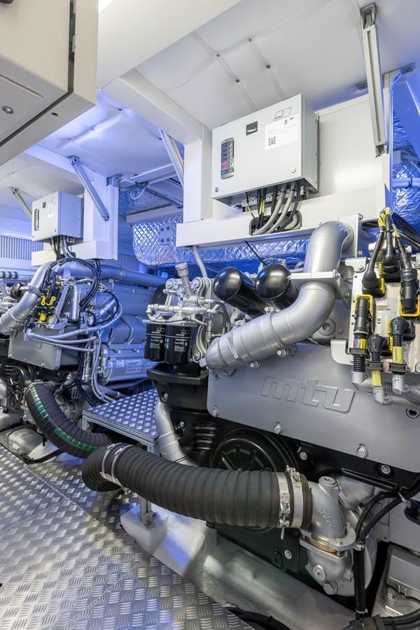 a machine with pipes aboard CUCU Yacht for Sale