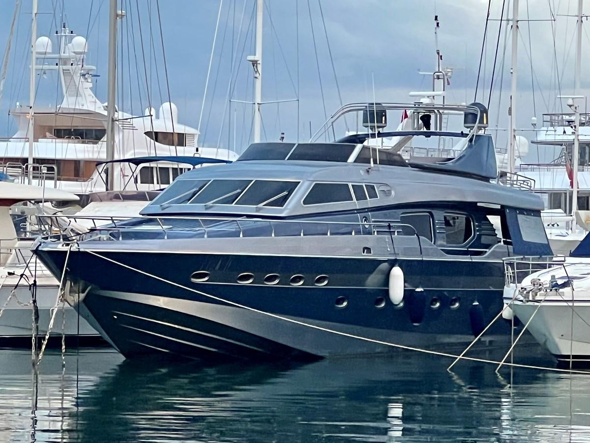 a boat in the water aboard AZUR LE ROI Yacht for Sale