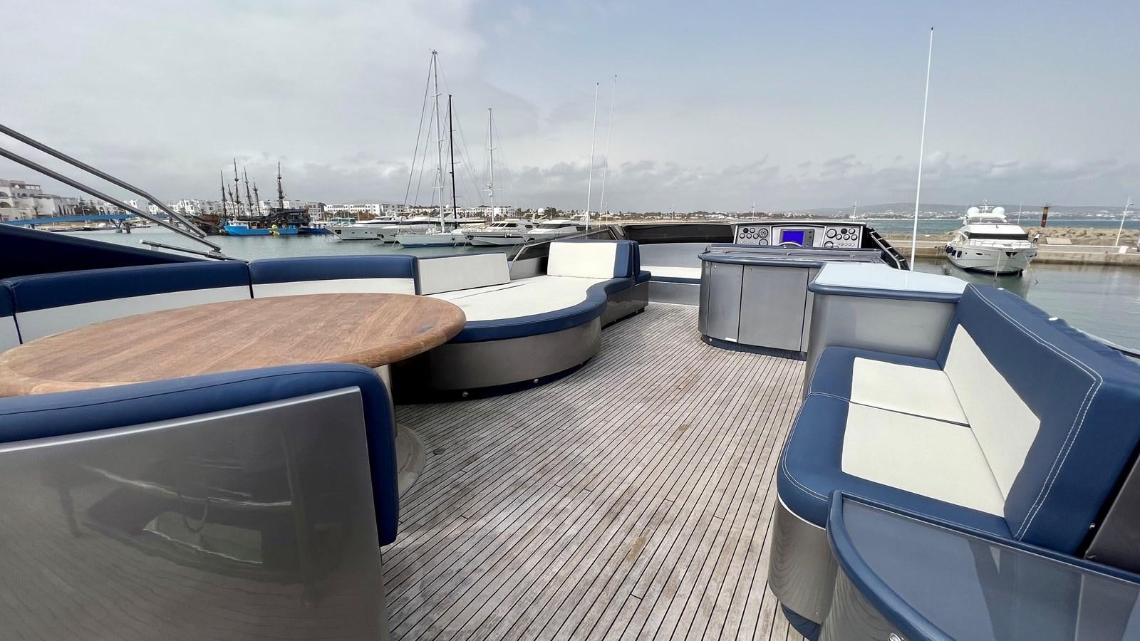 a dock with boats aboard AZUR LE ROI Yacht for Sale