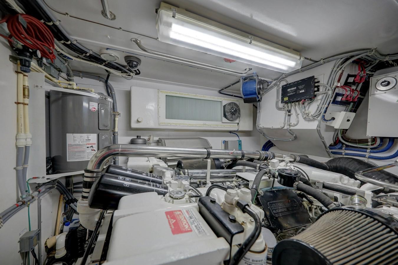 a room with machinery aboard BOOGIE BABE III Yacht for Sale