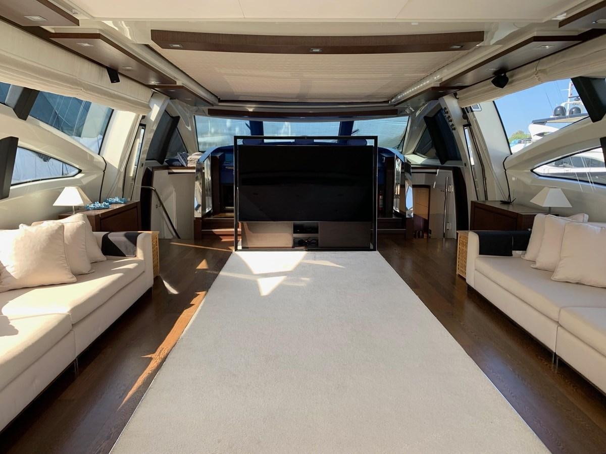 inside of a car aboard SURVIVOR Yacht for Sale