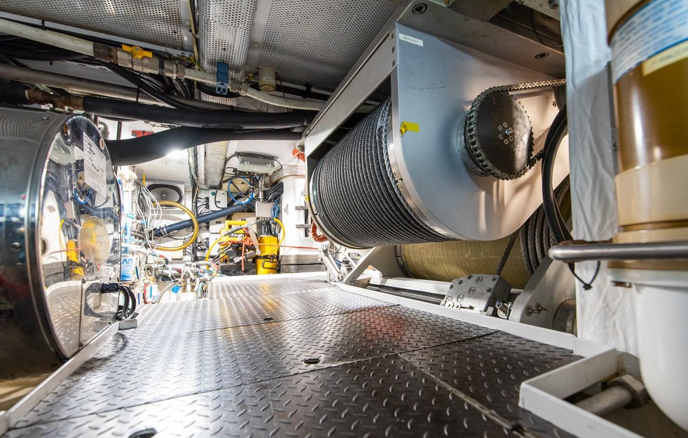 a large machine with large wheels aboard SILVERTIP Yacht for Sale