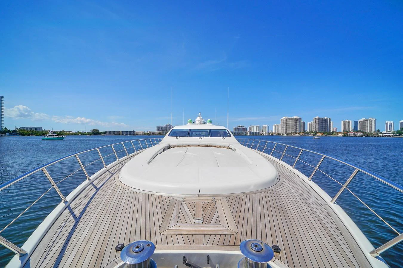 a boat on a body of water aboard 108' MANGUSTA 2002 Yacht for Sale