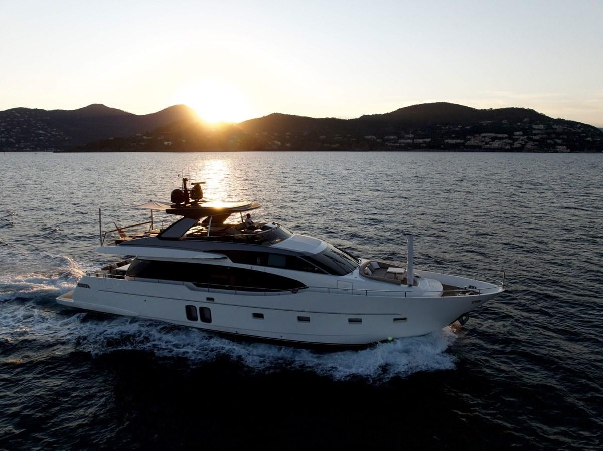 a white yacht in the water aboard ELLIE JAMES Yacht for Sale