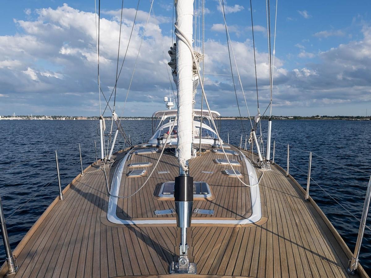 a boat on the water aboard VENTUROUS Yacht for Sale
