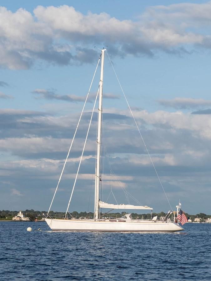 a sailboat on the water aboard VENTUROUS Yacht for Sale