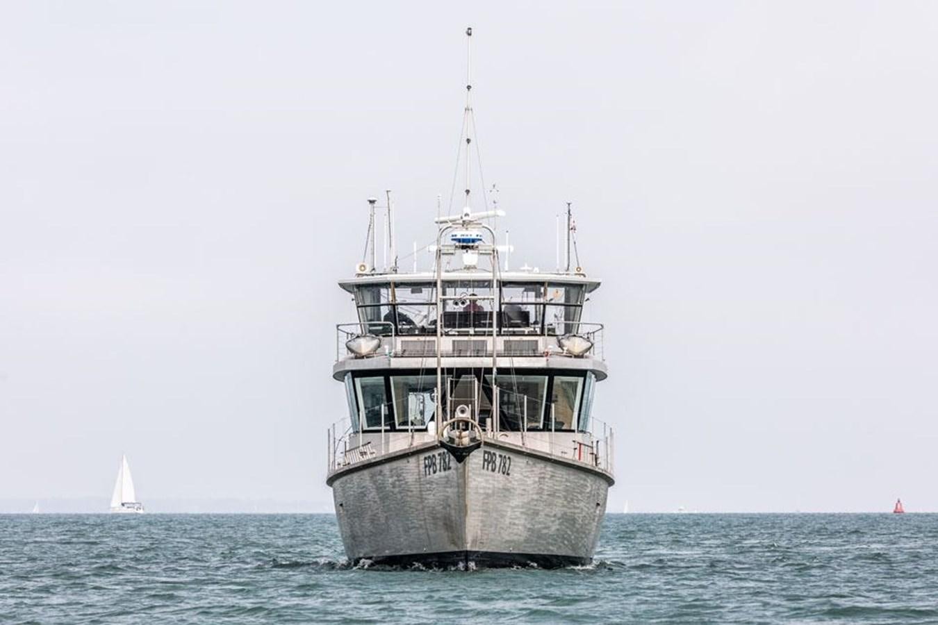 a boat in the water aboard GREY WOLF Yacht for Sale