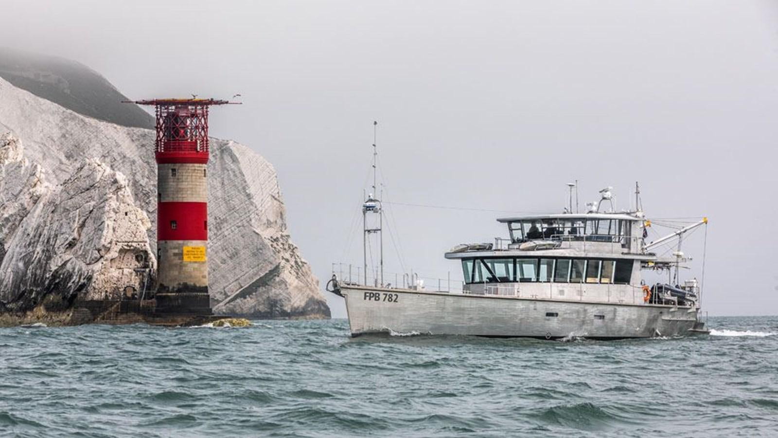 a boat in the water aboard GREY WOLF Yacht for Sale