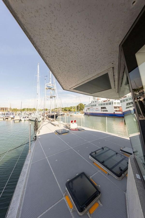 a view of a boat dock from a boat aboard GREY WOLF Yacht for Sale