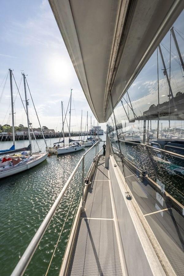 a boat is parked in a harbor aboard GREY WOLF Yacht for Sale