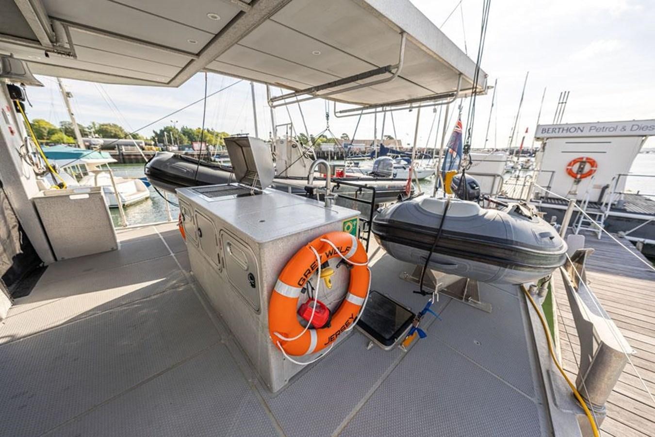a boat on the water aboard GREY WOLF Yacht for Sale