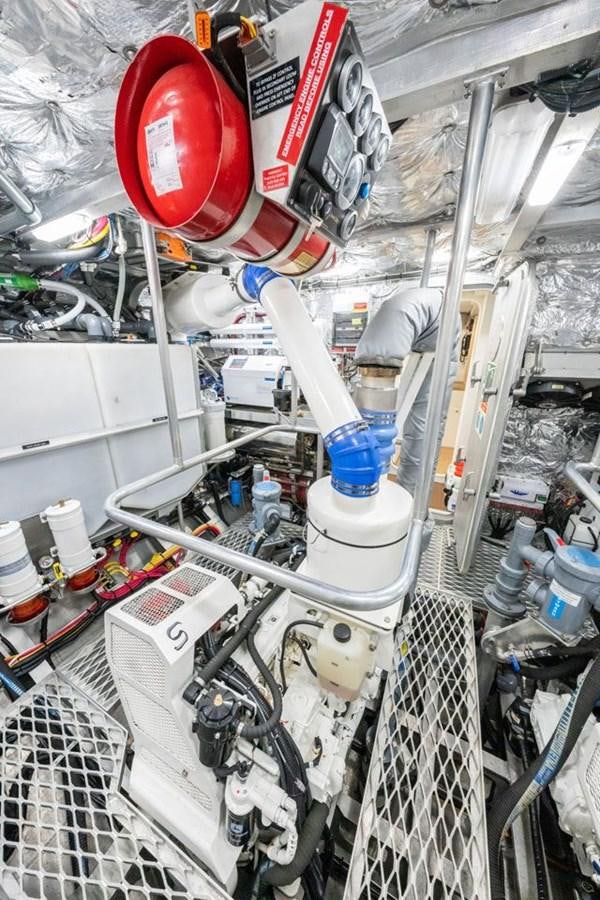 a machine with a red and blue cap aboard GREY WOLF Yacht for Sale