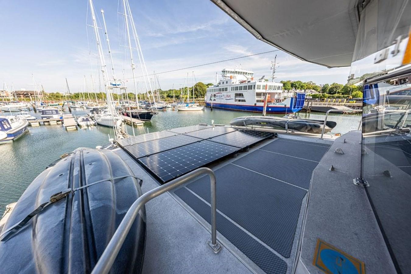 a boat is parked in a harbor aboard GREY WOLF Yacht for Sale