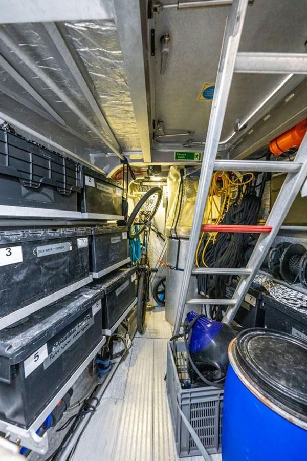 a large room with machinery aboard GREY WOLF Yacht for Sale