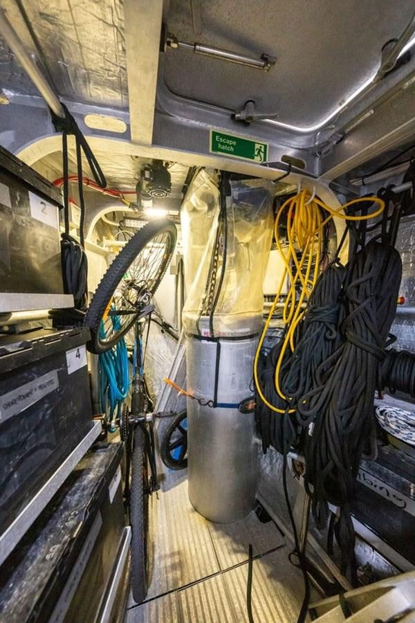 a large room with machinery aboard GREY WOLF Yacht for Sale