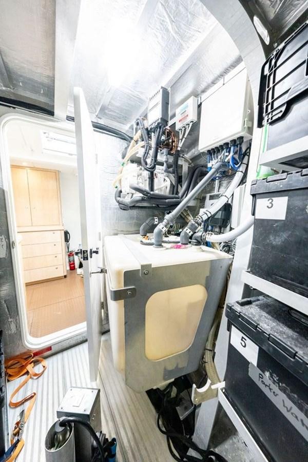 a machine with wires aboard GREY WOLF Yacht for Sale