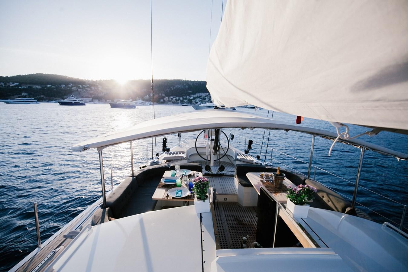 a boat on the water aboard VINTAGE I Yacht for Sale