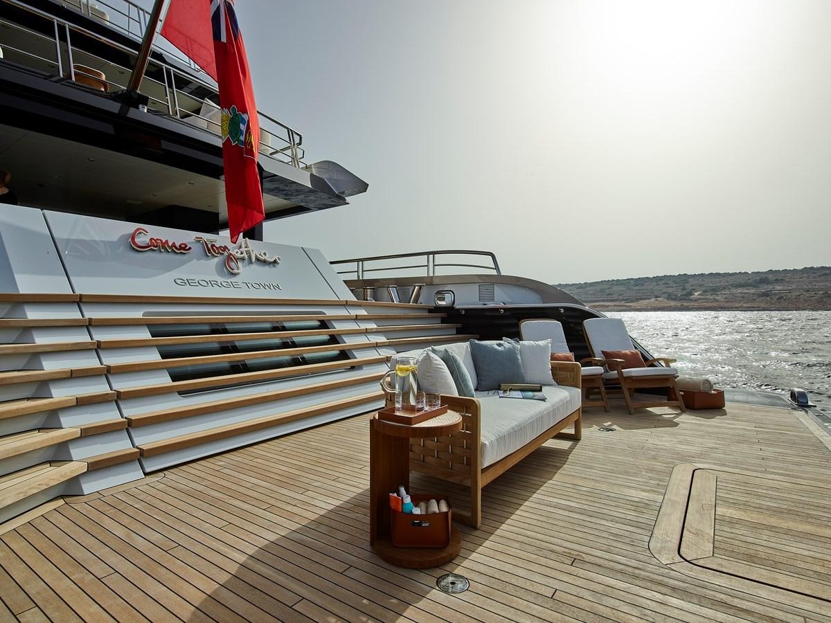 a boat on the water aboard COME TOGETHER Yacht for Charter