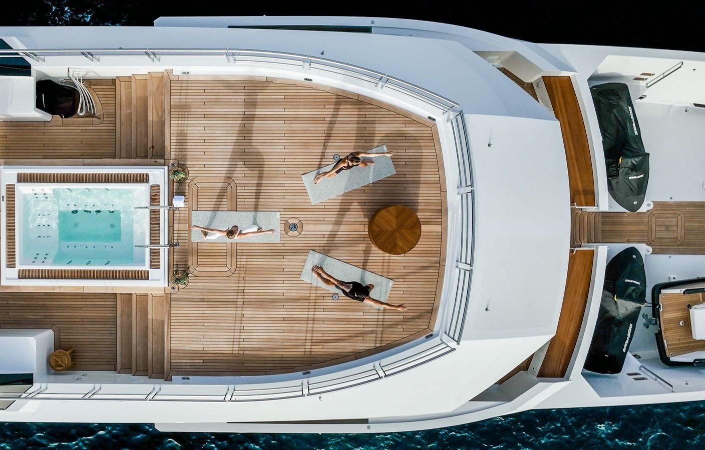 a wooden box with a few objects inside aboard COME TOGETHER Yacht for Charter