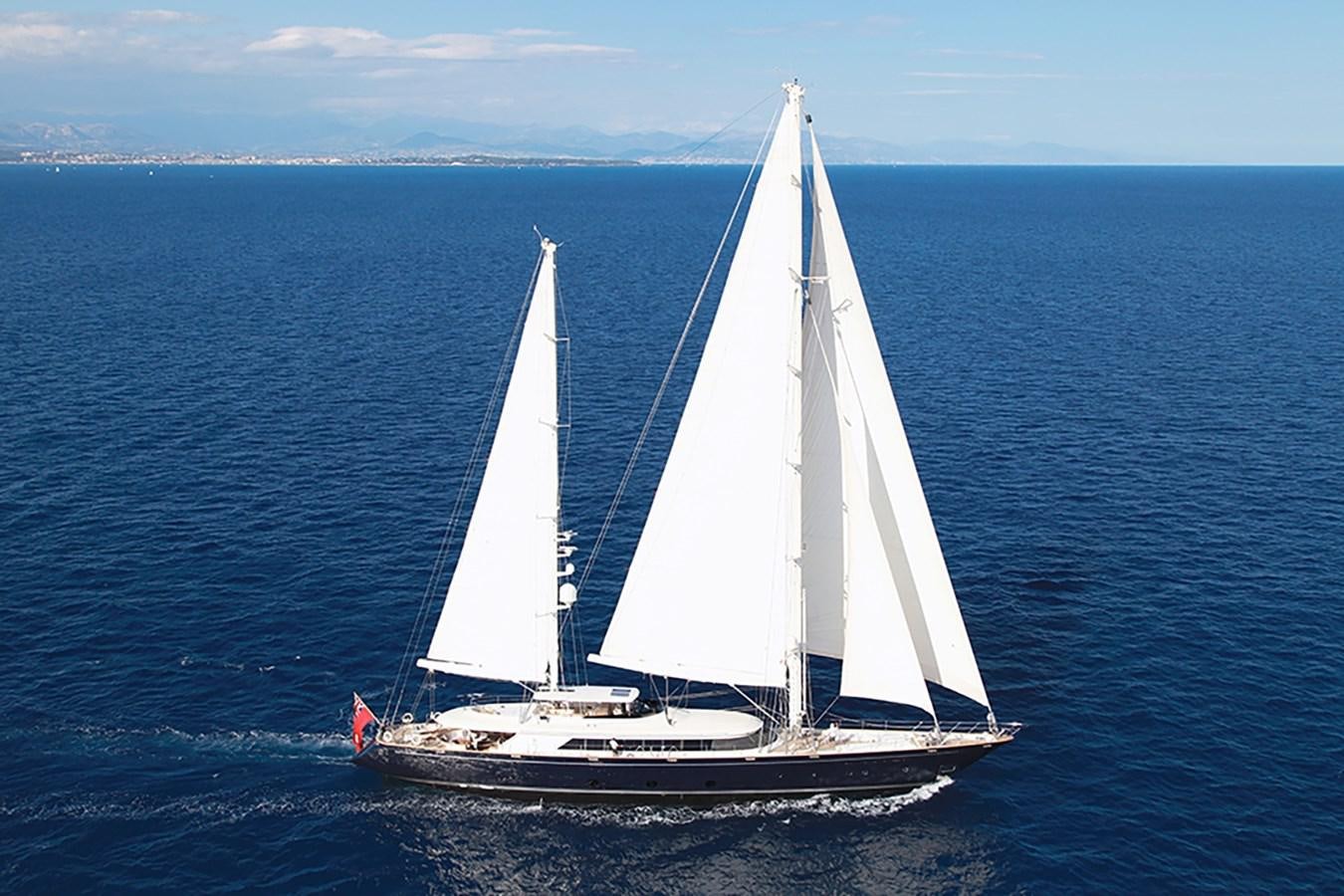 a sailboat in the water aboard PERSEUS Yacht for Sale