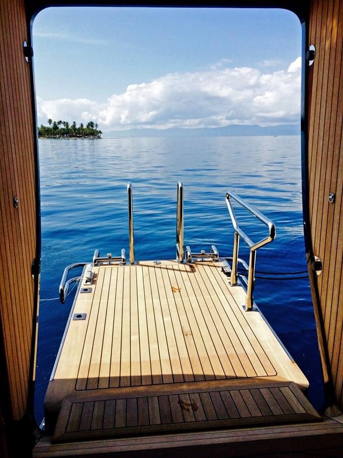 a boat on the water aboard PERSEUS Yacht for Sale