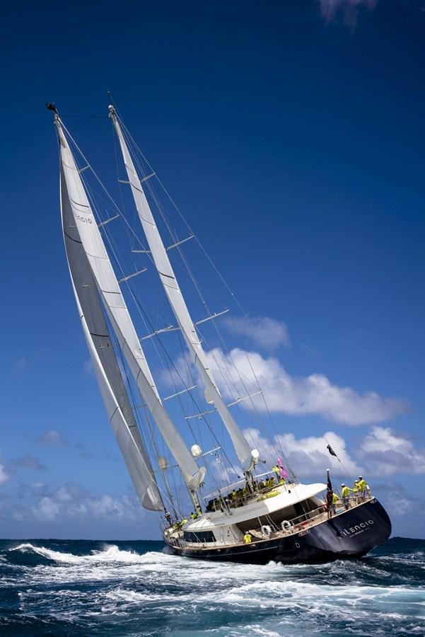 a boat sailing on the sea aboard PERSEUS Yacht for Sale