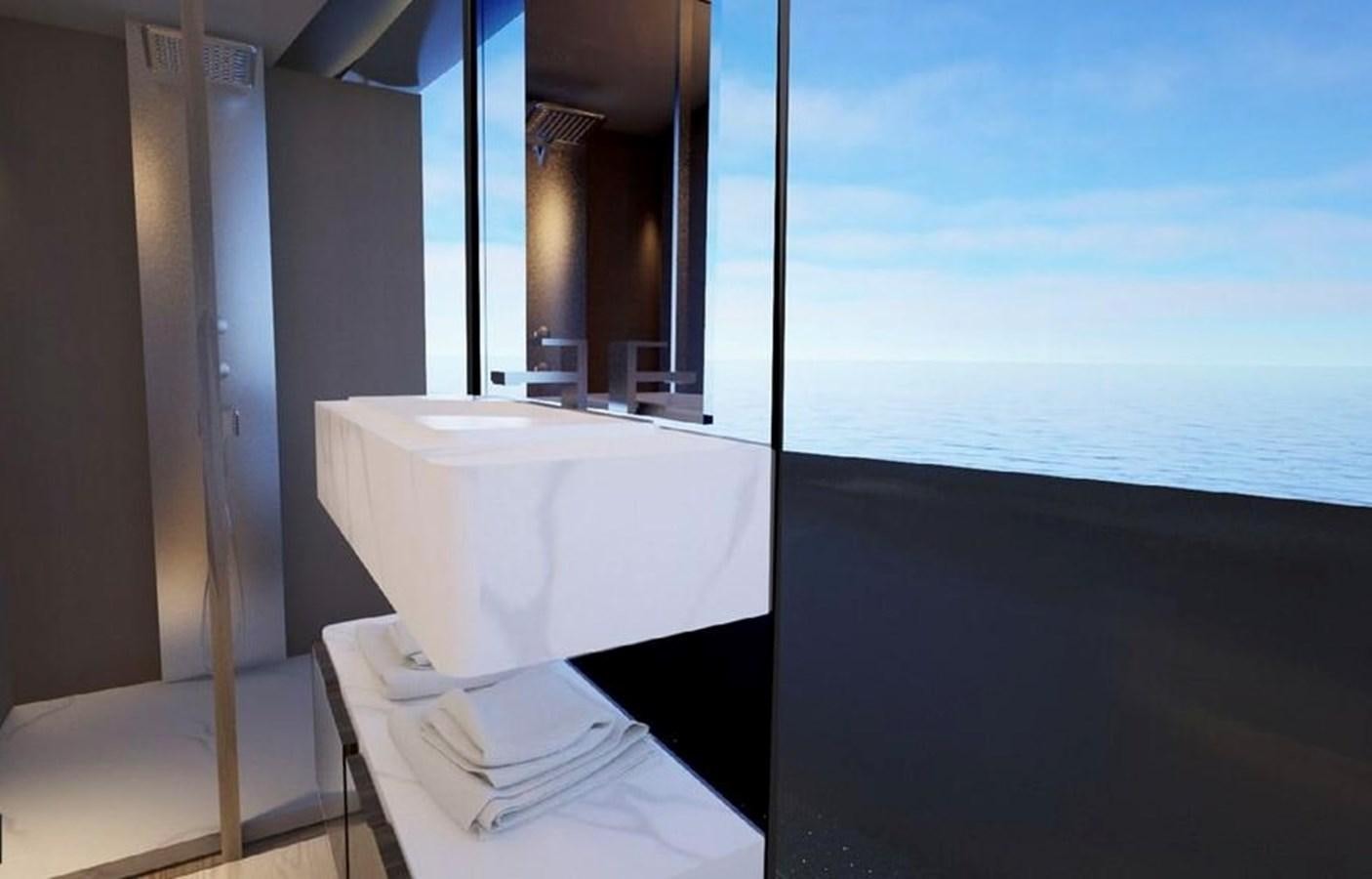 a bathtub in a room aboard  ILC Yacht for Sale