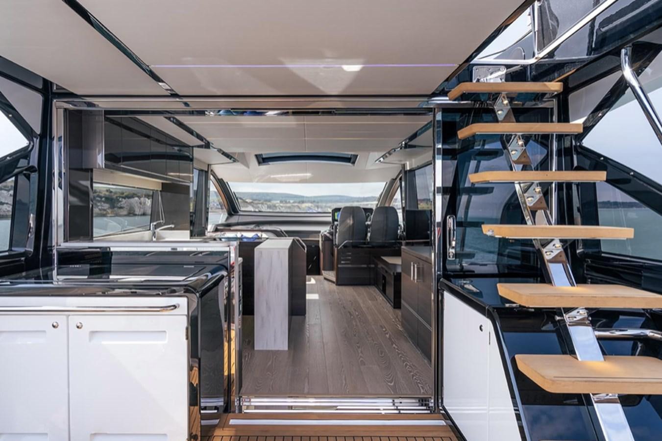 inside of a vehicle aboard FORZA Yacht for Sale