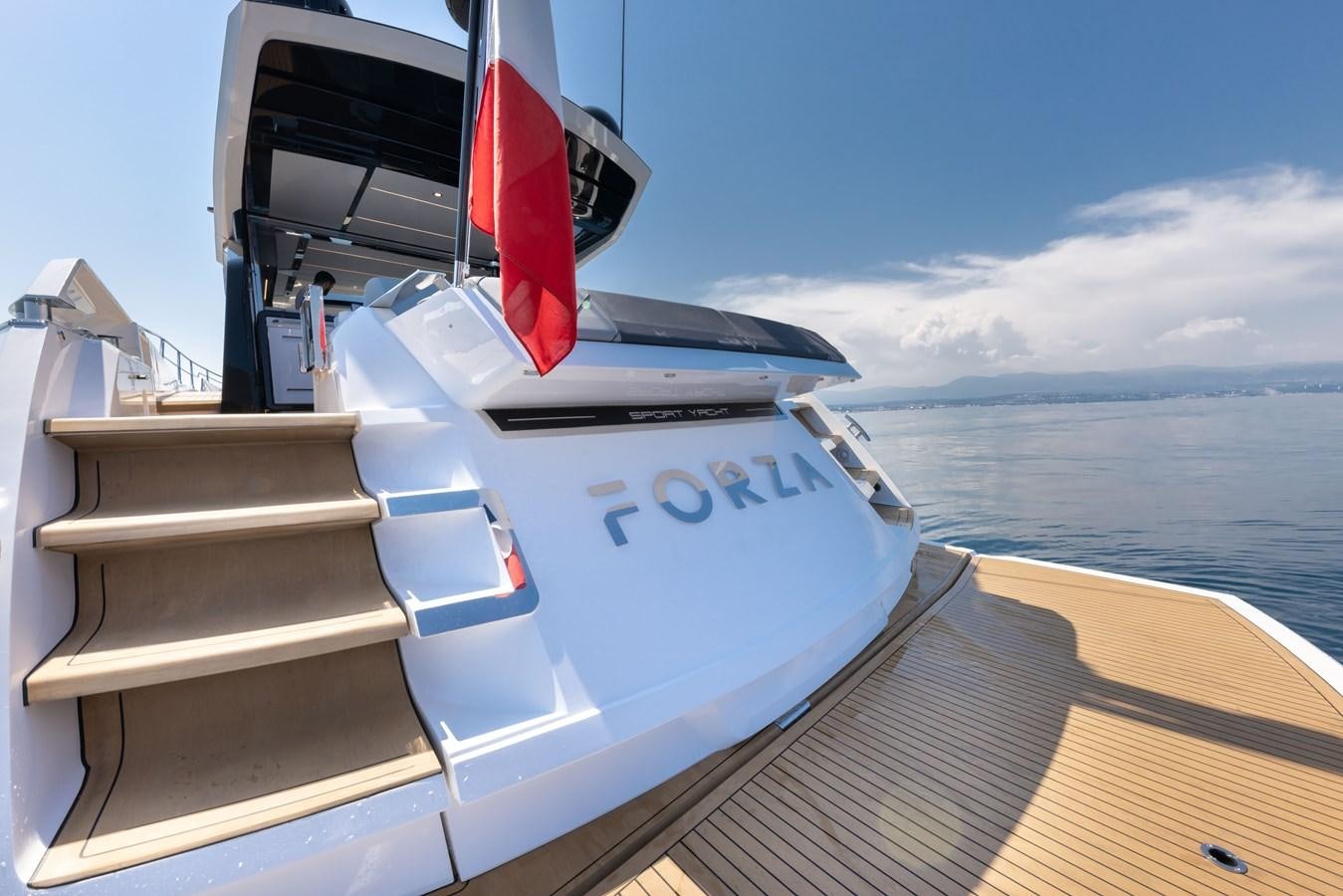 a boat on the water aboard FORZA Yacht for Sale