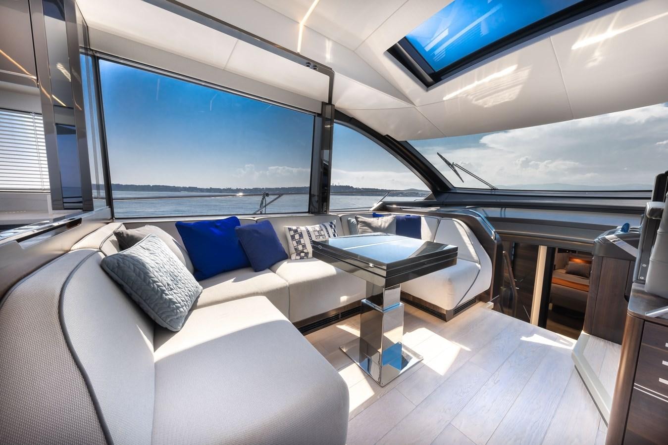 inside of a car aboard FORZA Yacht for Sale