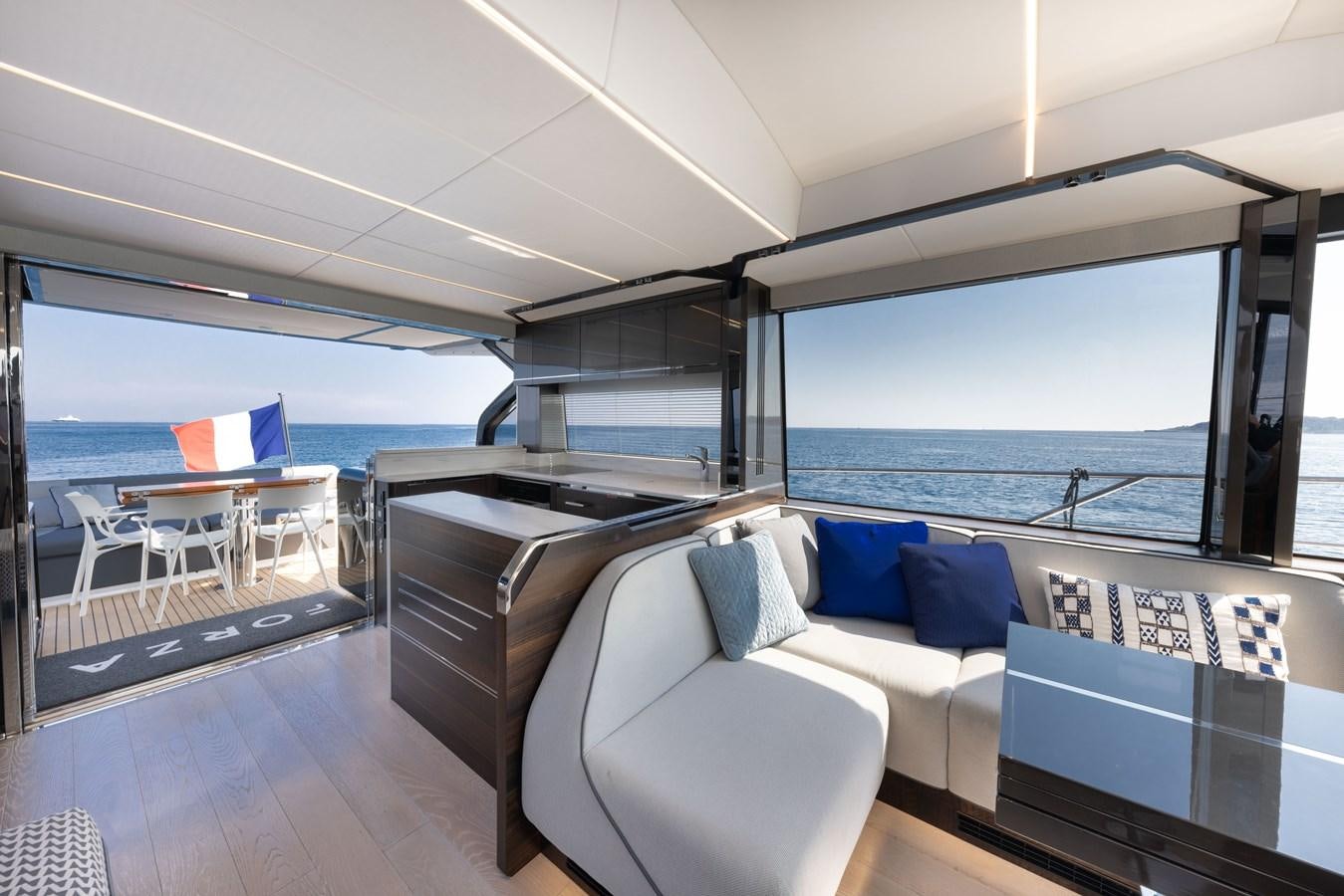 a boat on the water aboard FORZA Yacht for Sale