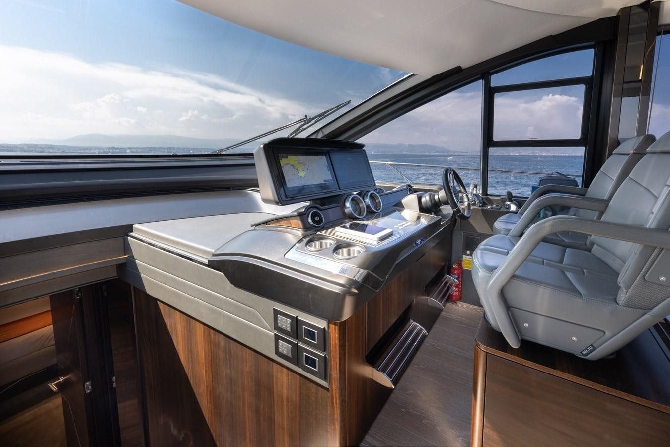 inside of a car aboard FORZA Yacht for Sale