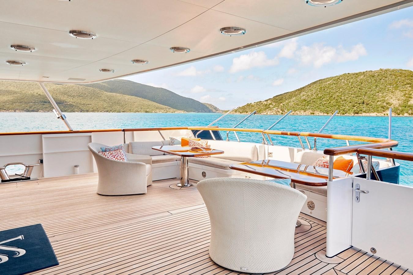 a boat on the water aboard AMARA Yacht for Sale