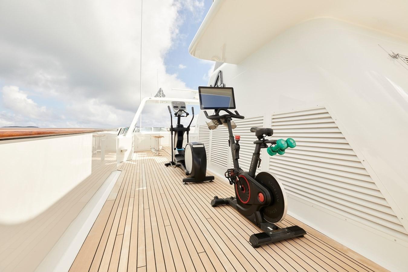 a camera on a deck aboard AMARA Yacht for Sale
