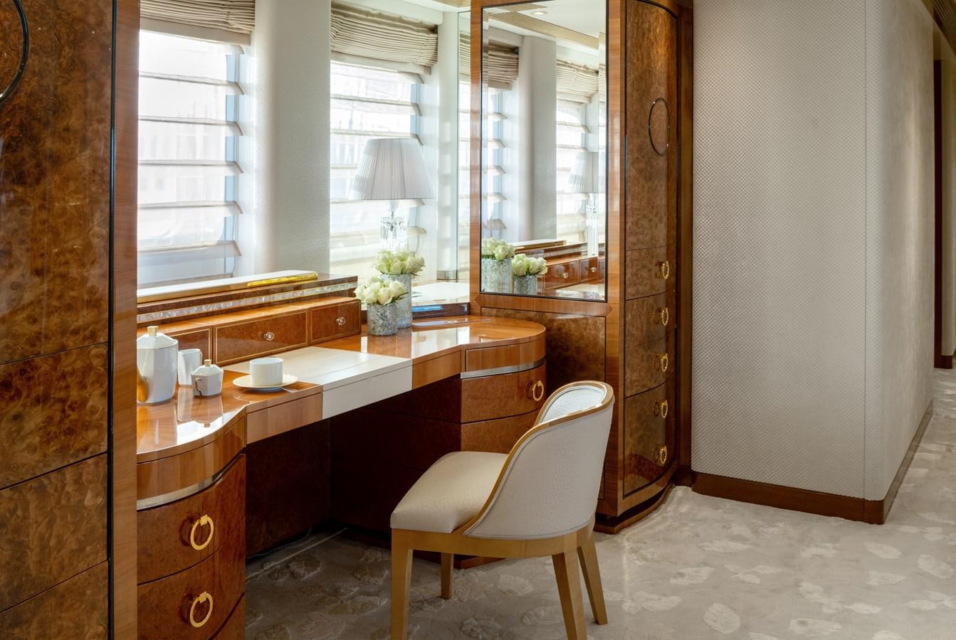 a chair and counter in a room aboard ALFA G Yacht for Sale