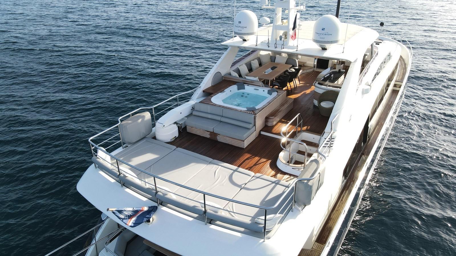 a boat on the water aboard FLY Yacht for Sale