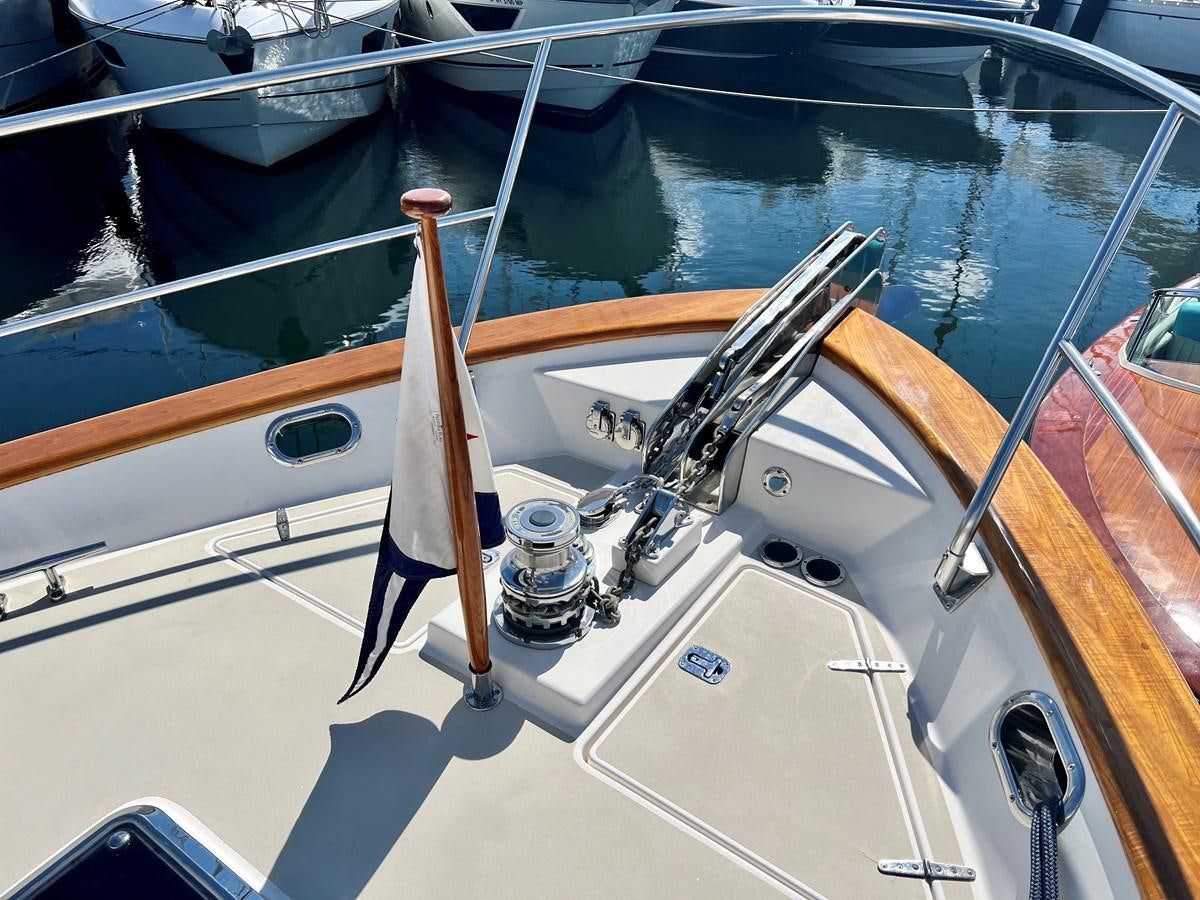 the front of a boat aboard COTYTTO Yacht for Sale