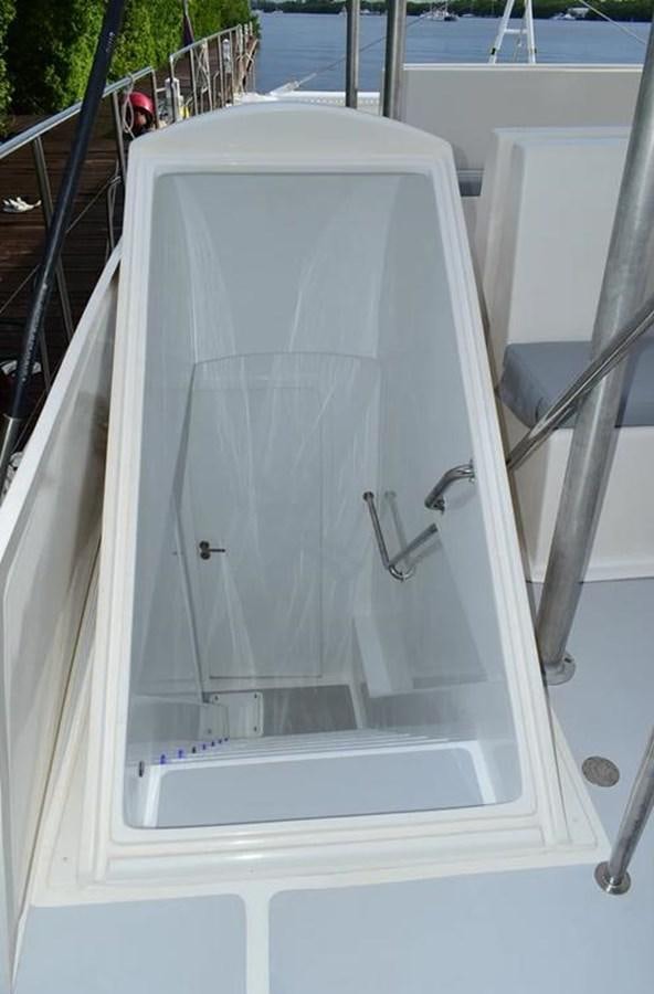 a white object on a white surface aboard SEA COMPASS 82 Yacht for Sale