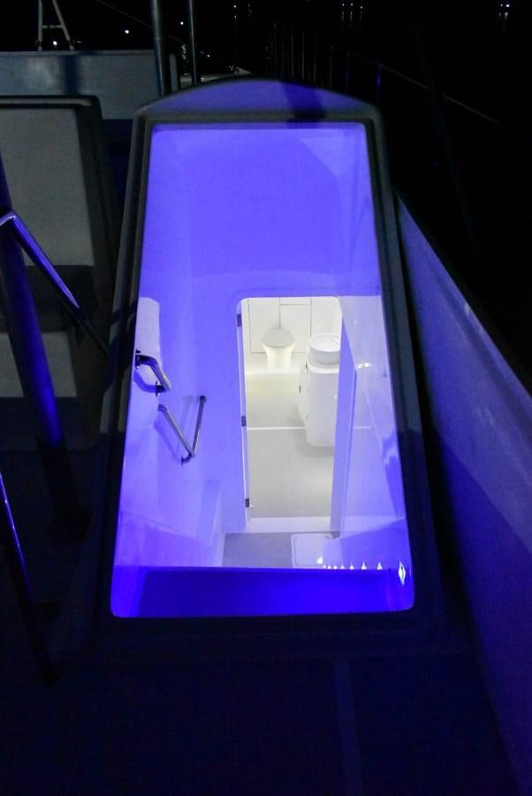 a square object with a light inside aboard SEA COMPASS 82 Yacht for Sale