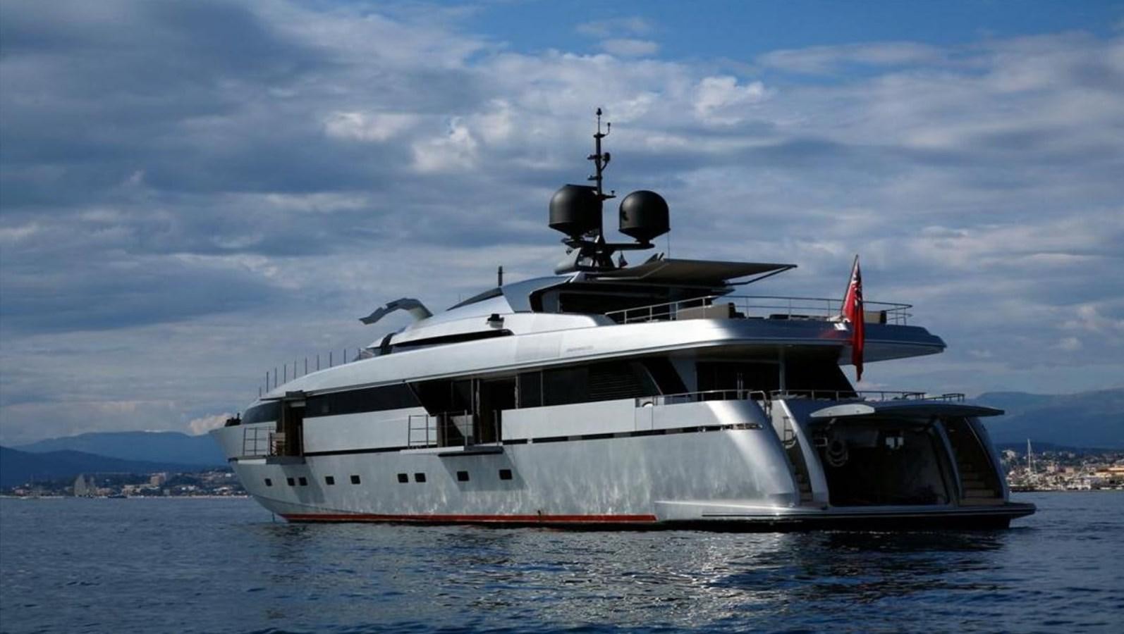 a boat in the water aboard NAIA Yacht for Sale