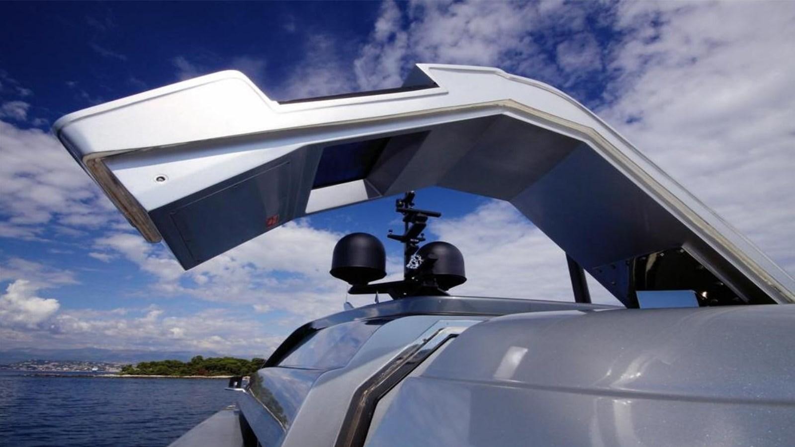 a white airplane with a propeller aboard NAIA Yacht for Sale