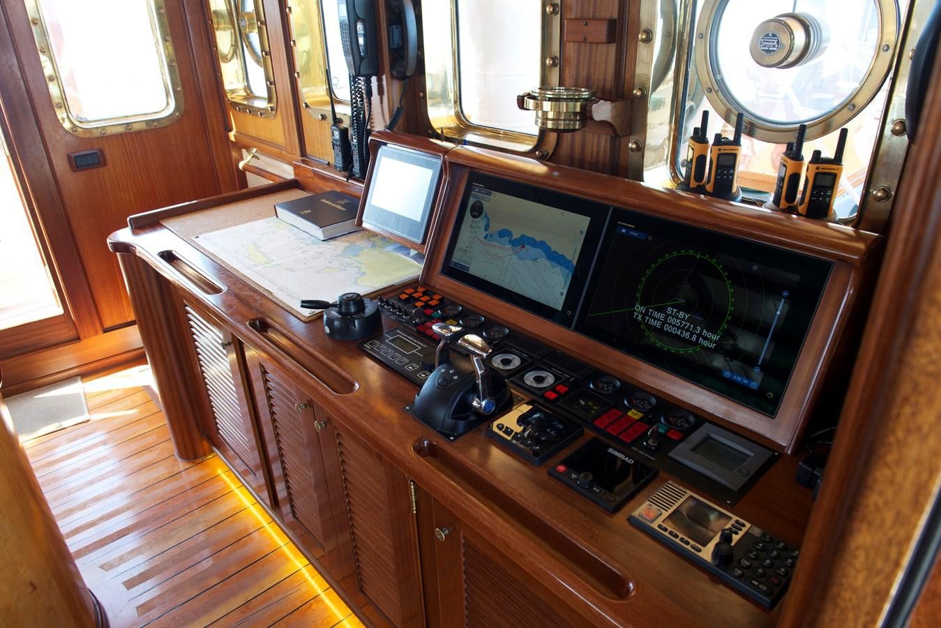 a room with a desk and computer aboard NO.6 TEXEL Yacht for Sale