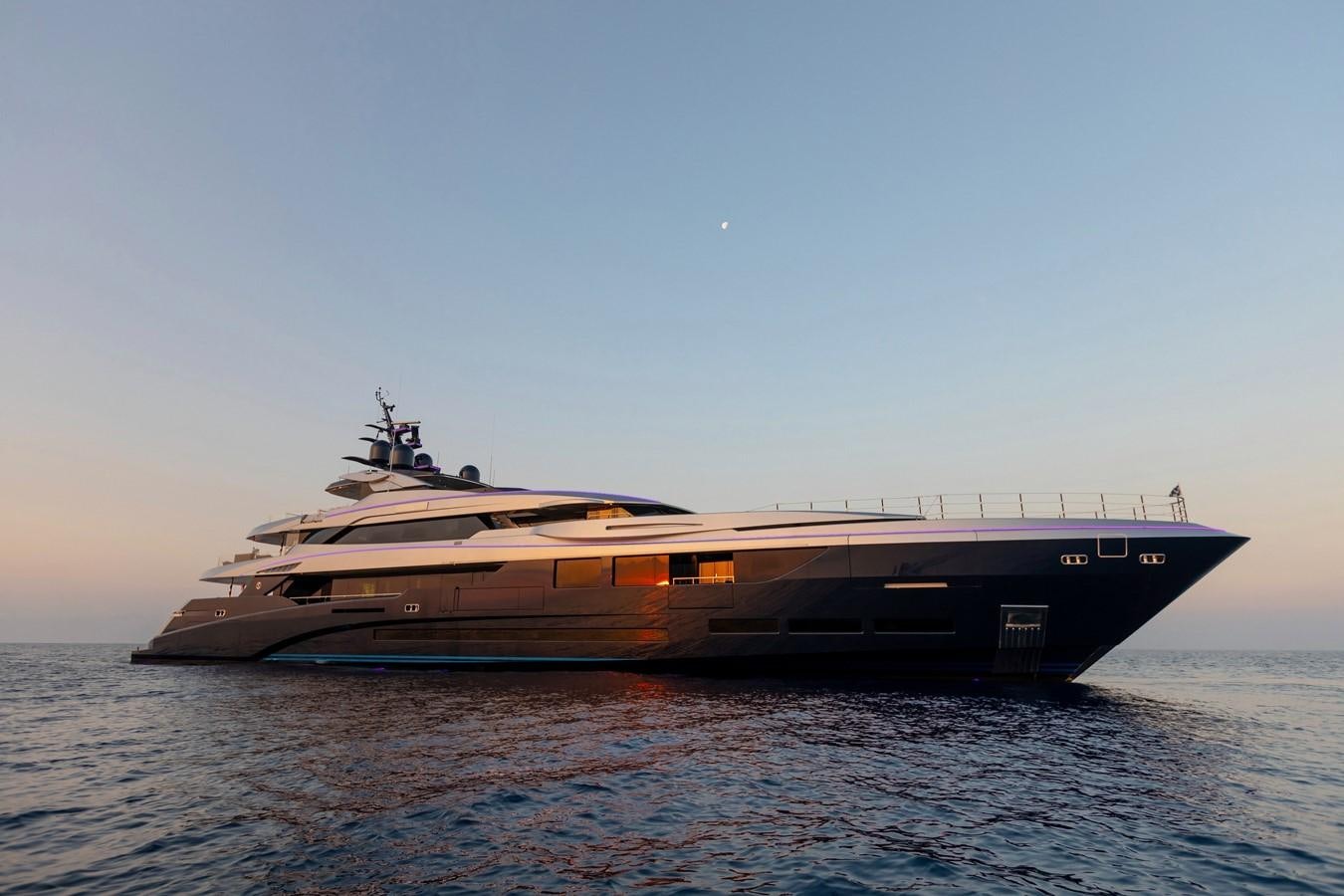 a large ship in the water aboard SARASTAR Yacht for Sale