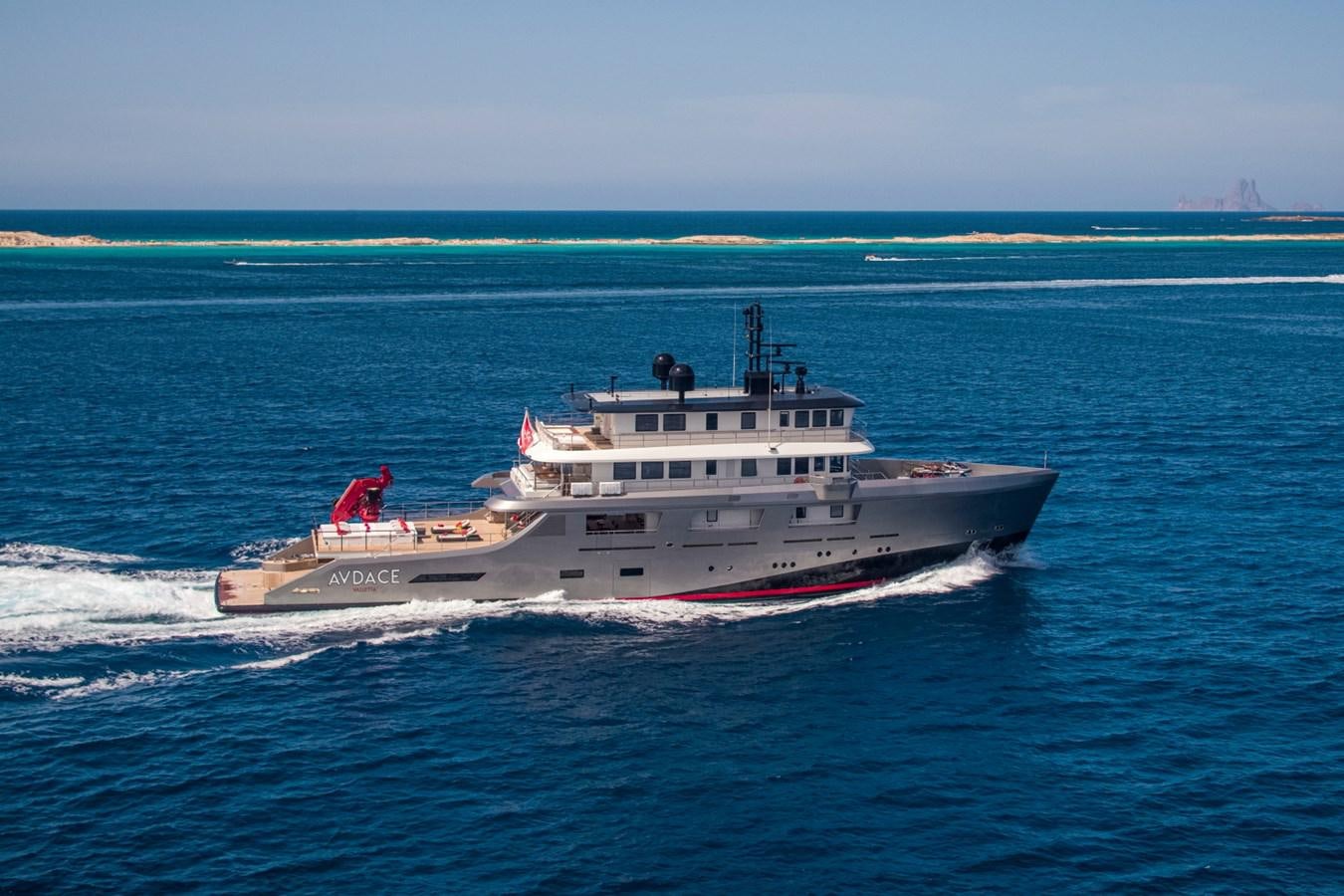 a boat in the water aboard AUDACE Yacht for Sale