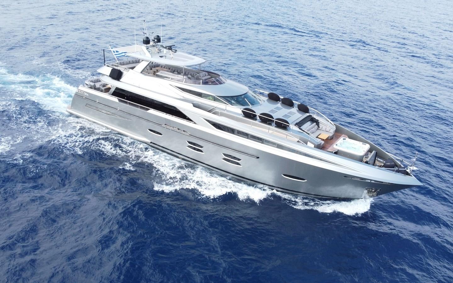 a white yacht in the ocean aboard FUNKY CHOICE Yacht for Sale