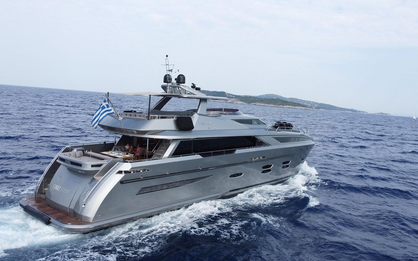 a boat on the water aboard FUNKY CHOICE Yacht for Sale